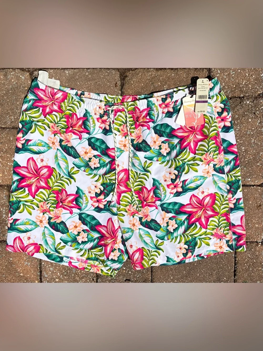 NEW Tommy Bahama Men's 2XL - XXL Naples Tropic Like it’s Hot Swim Trunks Shorts